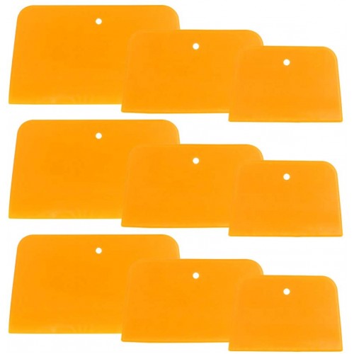 Catcher Set of 9 Body Filler Spreaders Automotive Body Fillers, 4, 5, 6 Inch Reusable Plastic Spreader For Applying Fillers, Putties, Glazes, Caulks and Paint